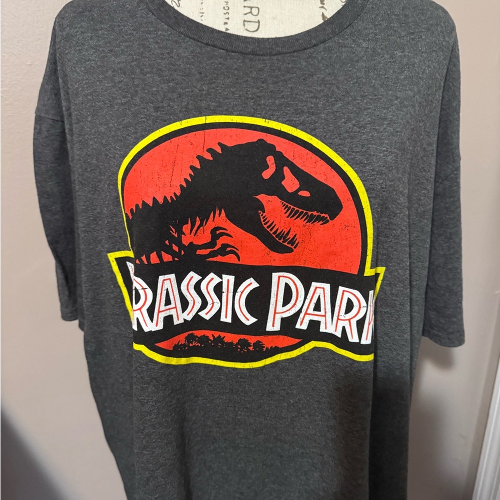 Jurassic Park Gray Short Sleeve Tee